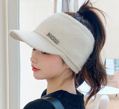 Girls' Thick Warm Knitted Hats for Autumn & Winter