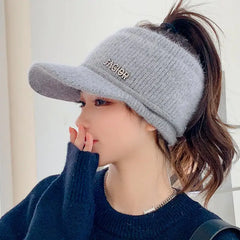 Girls' Thick Warm Knitted Hats for Autumn & Winter