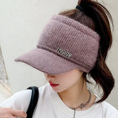 Girls' Thick Warm Knitted Hats for Autumn & Winter